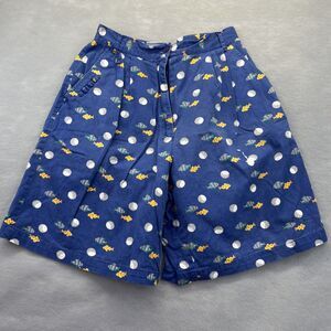 EP Pro Womens Golf Blue Shorts Fish Print Size 10 Golfing Vintage